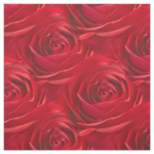 Tissu Photographie florale de rose rouge - motif