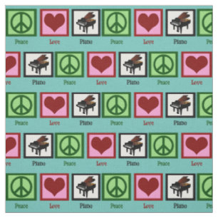 Tissu Piano d'amour de paix