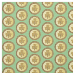 Tissu Pièce d'Or Trèfle Irlandais Chanceux artisanat