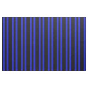 Tissu Pied de minuit de bleu noir et royal, rayures
