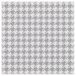 Tissu Pied-de-poule gris et blanc lilas