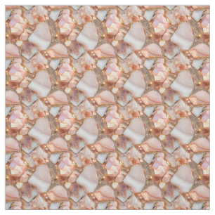 Tissu Pierres d'or rose