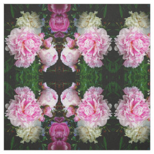 Tissu Pies roses et blanches