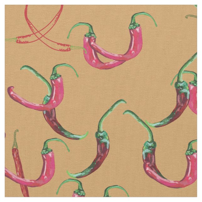Tissu Piments rouges  (Fermer)