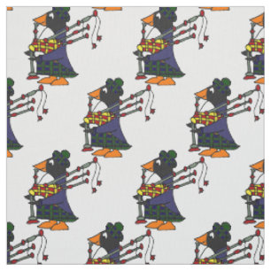 Tissu Pingouin drôle jouant l'original d'art de