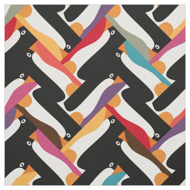 Tissu pingouin en arête de poisson (Échantillon)