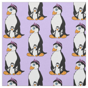 Tissu Pingouin et poussin