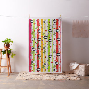 Tissu Pingouin Hearts Floral Stripe Butterfly Fabric