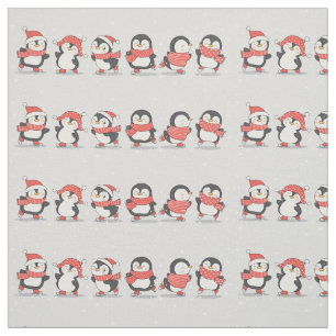 Tissu Pingouins d'hiver