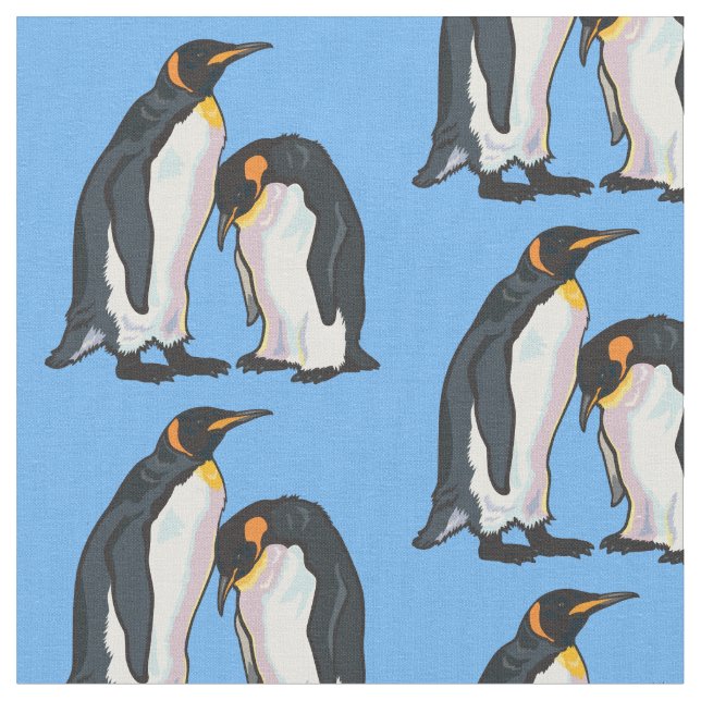 Tissu Pingouins empereurs (Fermer)