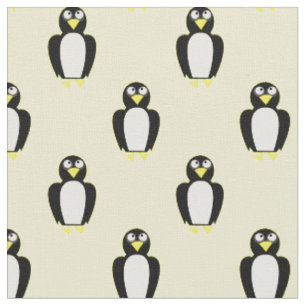 Tissu Pingouins mignons Enfants Bébé Pépinière Jaune