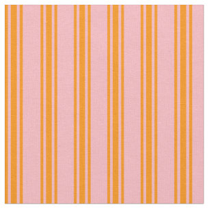 Tissu Pink clair et orange foncé