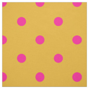 Tissu Pink et marigold Orange Polka Point