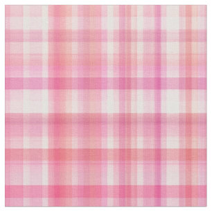 Tissu Pink Madras Plaid Stripes Imprimer Motif