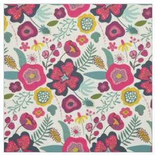 Tissu Pink Purple Abstrait motif floral