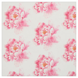 Tissu Pivoines roses florales