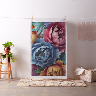 Tissu Pivoines Vibrantes en Fleur de Teinte de Joailleri