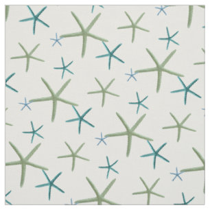 Tissu PixDezines Étoile de mer/Menthe/Teal/Fond DIY