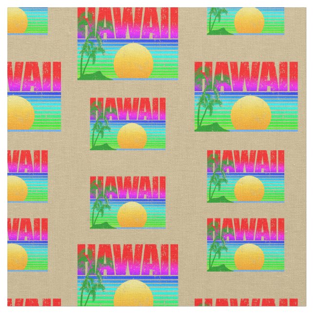 Tissu Plage Retro Hawaii Sunset (Fermer)