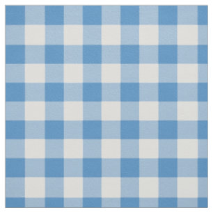 Tissu Plaid bleu-clair et blanc classique de guingan
