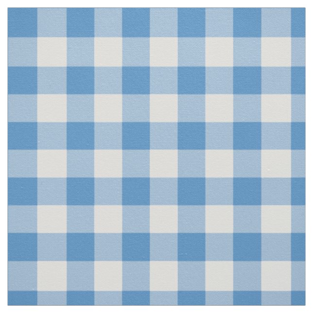 Tissu Plaid bleu-clair et blanc classique de guingan (Échantillon)