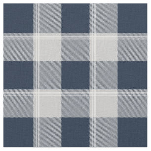 Tissu Plaid de bûcheron bleu marine et gris