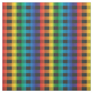 Tissu Plaid de Buffalo Arc-en-ciel