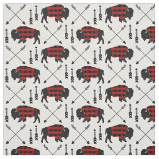 Tissu Plaid de Buffalo rouge et noir