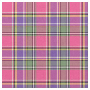 Tissu Plaid de cru de roses indien et de pourpre