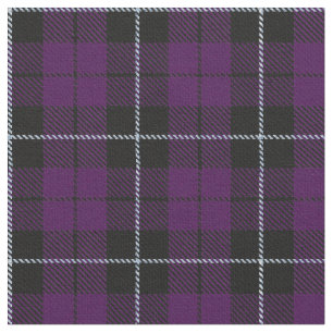 Tissu Plaid de pourpre/prune avec rayure blanche/noire