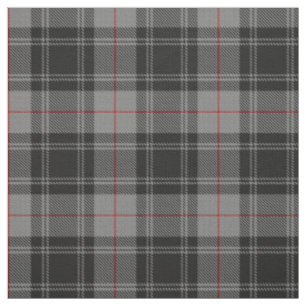 Tissu Plaid de tartan écossais rouge noir gris de Moffa