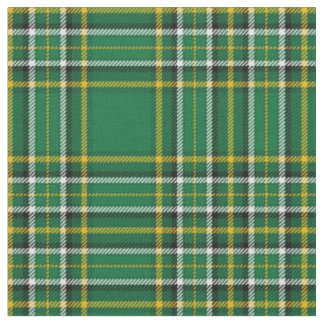 Tissu Plaid irlandais vert, avec rayure blanche/noire
