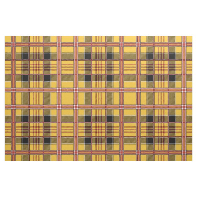 tissu plaid jaune (Yard)