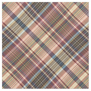 Tissu Plaid multicolore en pastel