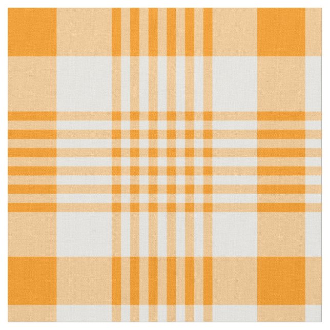 Tissu Plaid orange et blanc (Fermer)