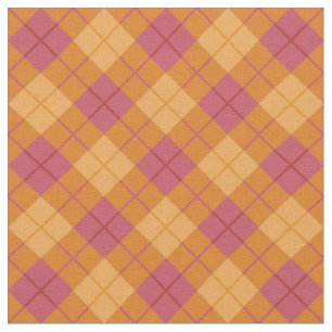 Tissu Plaid polarisé dans l'orange et le rose