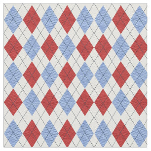 Tissu Plaid rouge et bleu