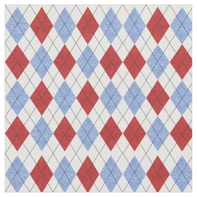 Tissu Plaid rouge et bleu (Fermer)