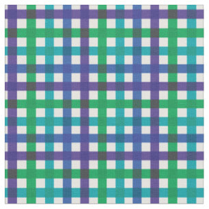 Tissu Plaid/Tartan arc-en-ciel violet, bleu et vert Cool