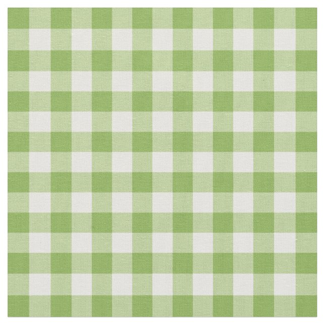 Tissu Plaid vert clair de guingan (Fermer)