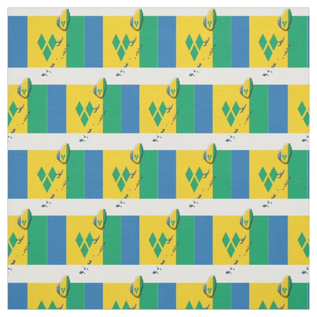 Tissu Plan d'indicateur ST VINCENT GRENADINES (Échantillon)