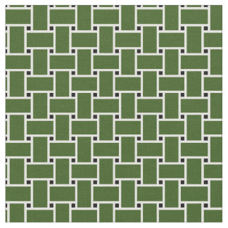 Tissu Plan motif du panier de tissage vert de forêt