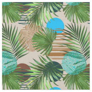 Tissu Plantes paradisiaques motif hawaïen