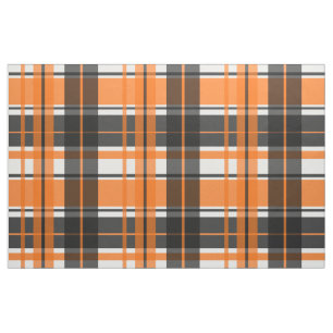 Tissu Plat blanc orange noir d'Halloween