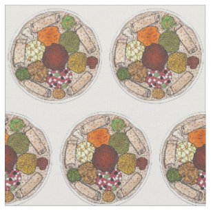 Tissu Plateau alimentaire éthiopien de Cuisine Injera Wa