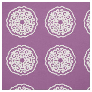 Tissu Plum Asian Moods Mandalla ~ petit motif