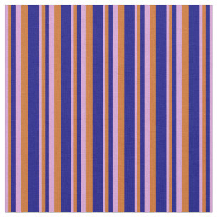 Tissu Plum, Chocolat et Bleu