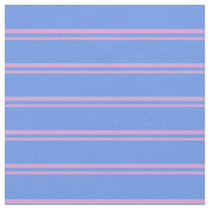 Tissu Plum et Cornflower Blue Stripes Motif