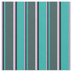 Tissu Plum, Noir, Vert mer, Ardoise foncée Gris & Blanc