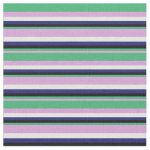 Tissu Plum, vert mer, noir, bleu nuit et blanc